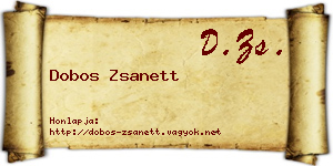 Dobos Zsanett névjegykártya